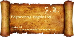 Fogarassy Magdolna névjegykártya